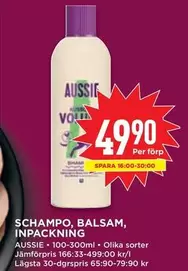 Aussie - SCHAMPO, BALSAM, INPACKNING