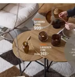 SATSBO SHAPE, LJUSLYKTA CUBE