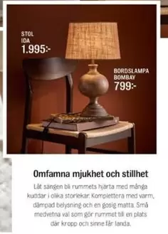 STOL IDA or BORDSLAMPA BOMBAY