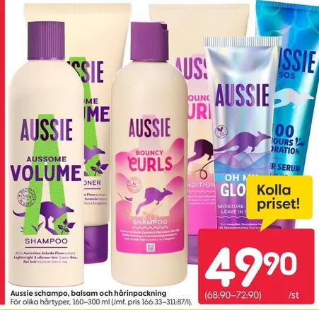Aussie - schampo, balsam och hårinpackning