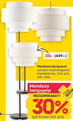 Mendoza lampserie