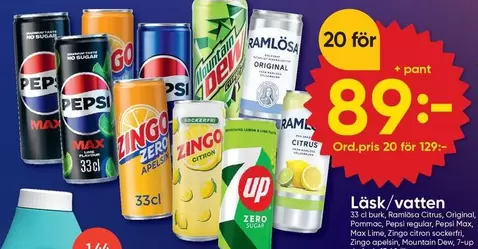 Pepsi - Läsk/vatten