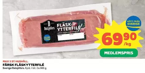 FÄRSK FLÄSKYTTERFILÉ