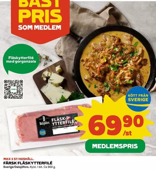 Coop - FÄRSK FLÄSKYTTERFILÉ