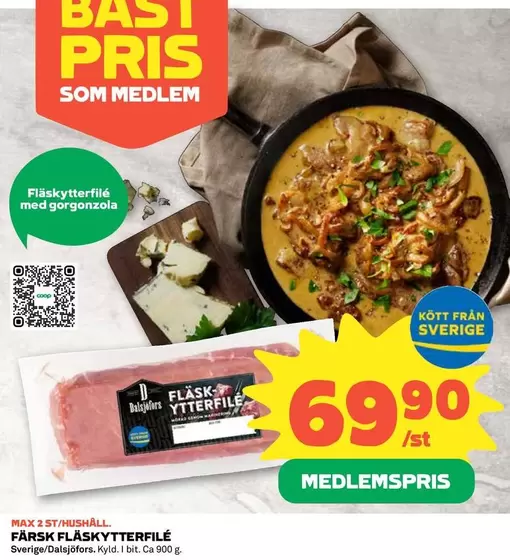FÄRSK FLÄSKYTTERFILÉ