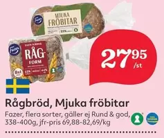 Fazer - Rågbröd, Mjuka fröbitar