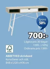 ABBETVED skrivbord
