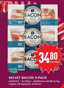 Garant - SKIVAT BACON 3-PACK