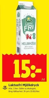 Arla - Laktosfri Mjölkdryck
