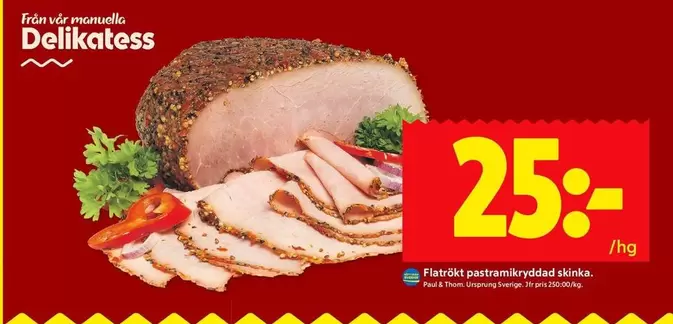 Fläskfilé pantramkryddad skinka