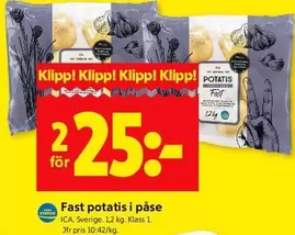 Fast potatis i påse