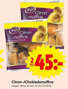 Hägges - Citron-/Chokladsmuffins
