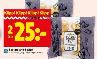 Fast potatis i påse