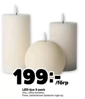 LED-ljus 3-pack