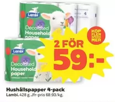 Lambi - Hushållspapper 4-pack