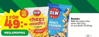 OLW - cheez doodles or Sour cream ONION