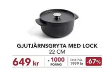 GJUTJÄRNSGRYTA MED LOCK