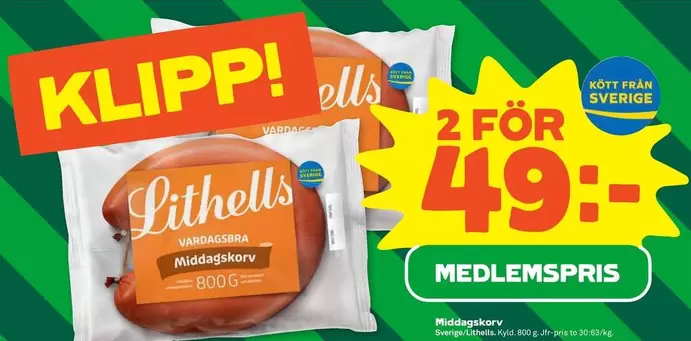 Lithells - Middagskorv