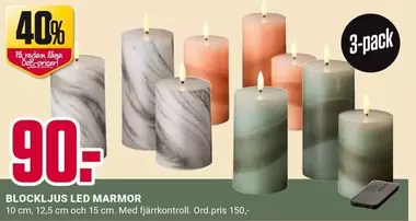 BLOCKLJUS LED MARMOR