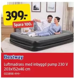 Luftmadrass med inbyggd pump 230 V