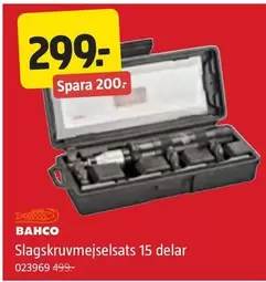 Bahco - Slagskruvmejselsats 15 delar