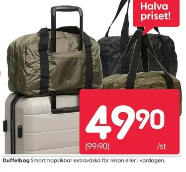 Smart - Duffelbag  hopvikbar extraväska