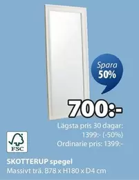 SKOTTERUP spegel