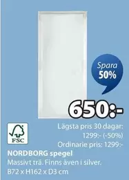 NORDBORG spegel