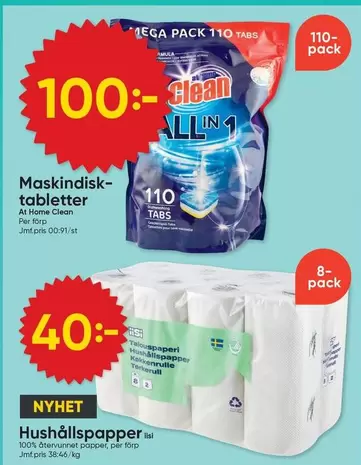 Maskindisk-tabletter