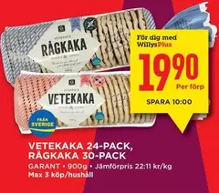 Garant - VETEKAKA 24-PACK, RÅGKAKA 30-PACK