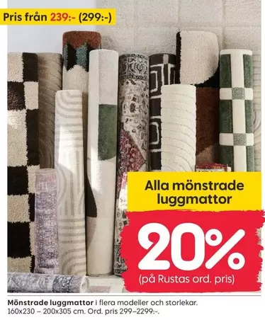 mönstrade luggmattor