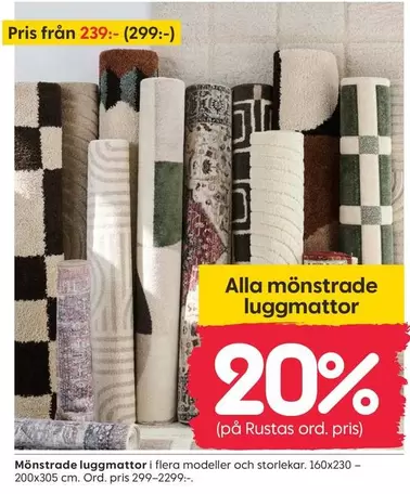 mönstrade luggmattor