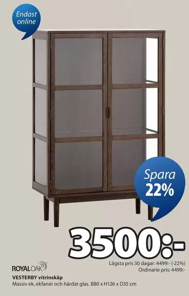 VESTERBY vitrinskáp