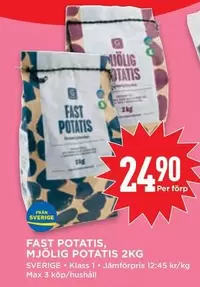 FAST POTATIS, MJOLIG POTATIS