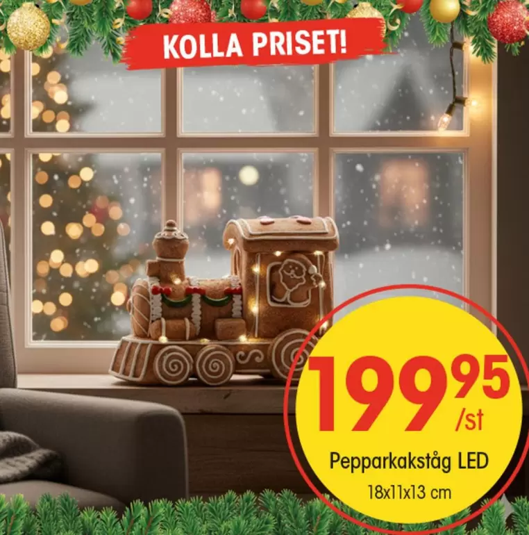 Pepparkakståg LED