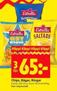 Estrella - Chips, Bågar, Ringar
