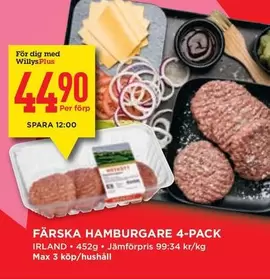 FÄRSKA HAMBURGARE 4-PACK