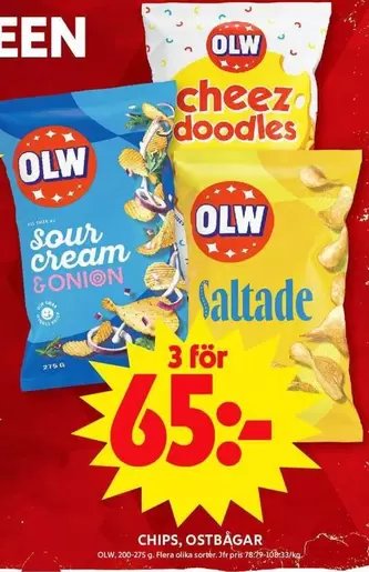OLW - CHIPS, OSTBAGAR