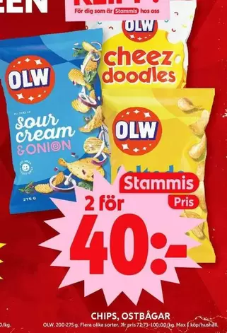 OLW - CHIPS, OSTBAGAR