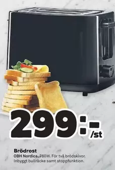 OBH Nordica - Brödrost