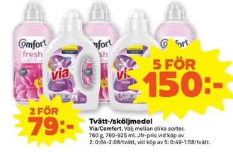 Comfort - Tvätt-/sköljmedel