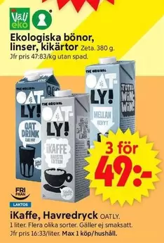 Oatly - iKaffe, Havredryck
