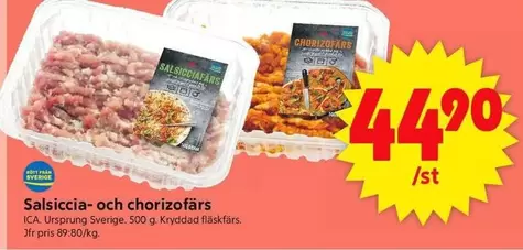 Salsiccia- och chorizofärs