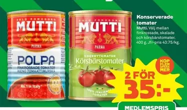 Mutti - Konserverade tomater