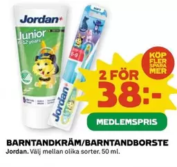 jordan - BARNTANDKRÄM/BARNTANDBORSTE