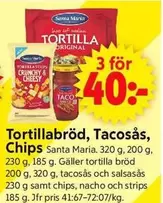 Santa Maria - Tortillabröd, Tacosås, Chips