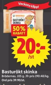 Brödernas - Basturökt skinka