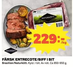 FÄRSK ENTRECOTE/BIFF I BIT