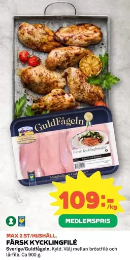 Guldfågeln - FÄRSK KYCKLINGFILÉ