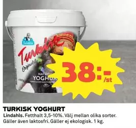 Lindahls - TURKISK YOGHURT